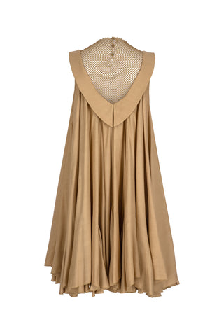 Dara Mini Dress in Honey Beige