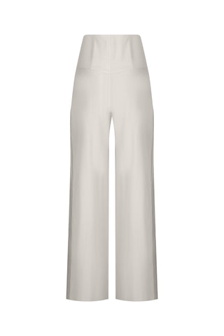 Mona Sheer Panel Trousers in Ice Grey
