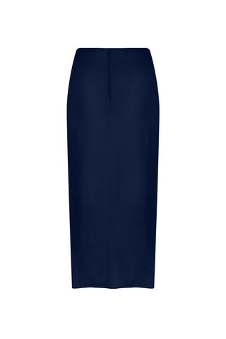 Soraya Silk Skirt In Navy