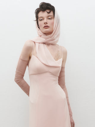 Elani Midi Dress in Salmon