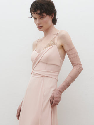 Elani Midi Dress in Salmon