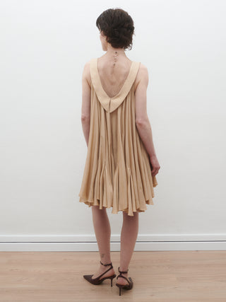 Dara Mini Dress in Honey Beige
